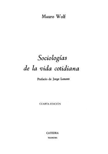 Sociologías De La Vida Cotidiana