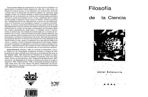 Filosofia de La Ciencia