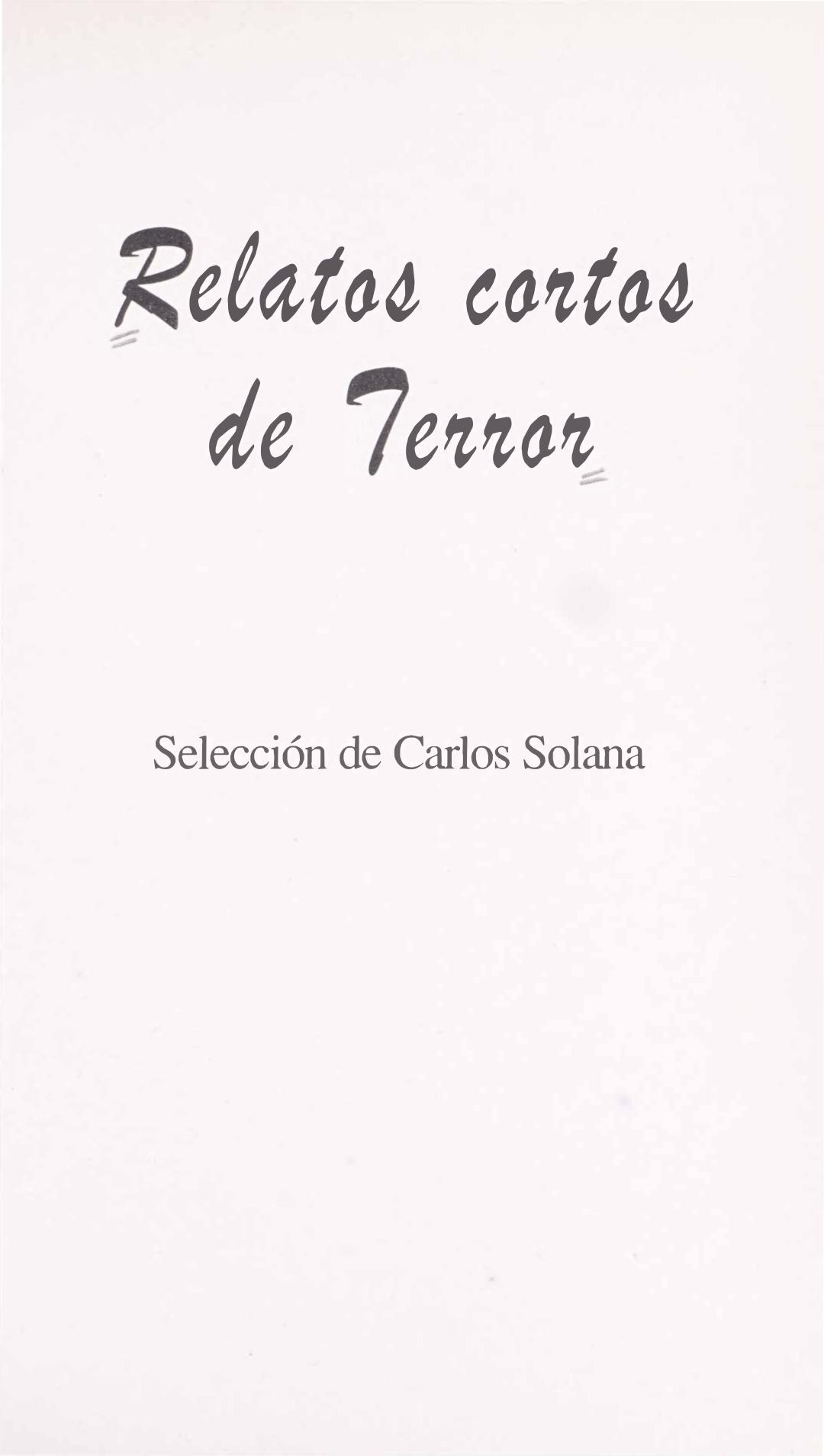 Relatos cortos de terror