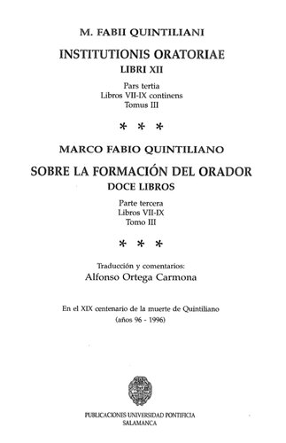 Institutionis oratoriae : libri XII