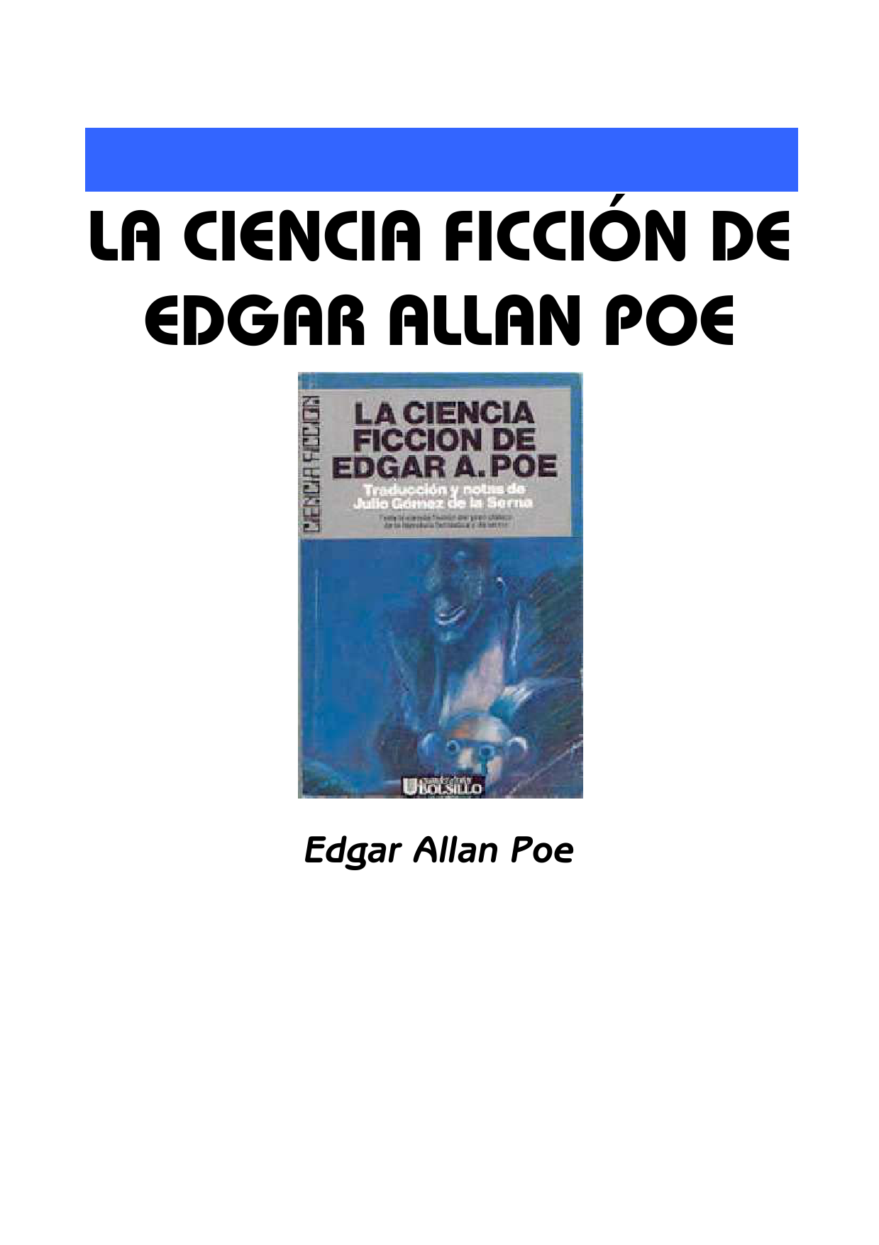 La ciencia ficción de Edgar Allan Poe