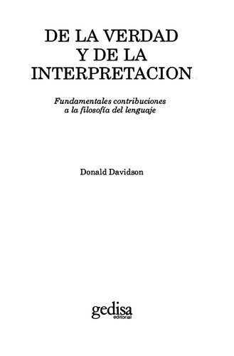 De la verdad y de la interpretación