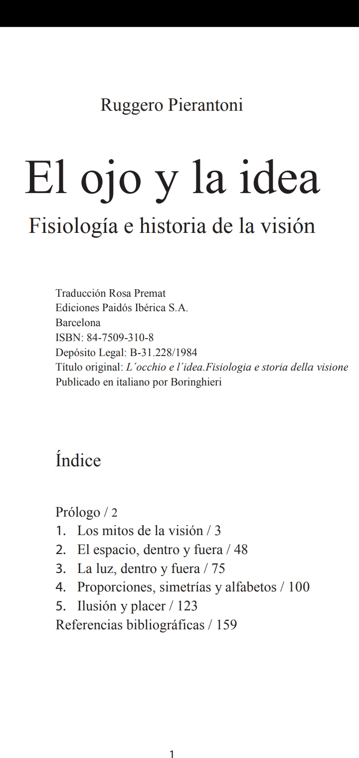 El Ojo y la idea : fisiología e historia de la visión