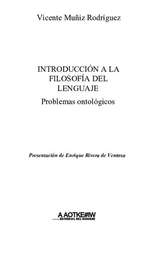 Introducción a la filosofía del lenguaje