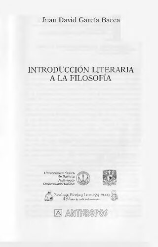 Introducción Literaria A La Filosofía (Pensamiento Crítico - Pensamiento Utópico)