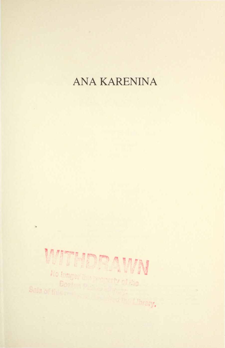 Ana Karenina