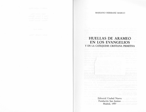 Huellas de arameo en los evangelios : y en la catequesis cristiana primitiva