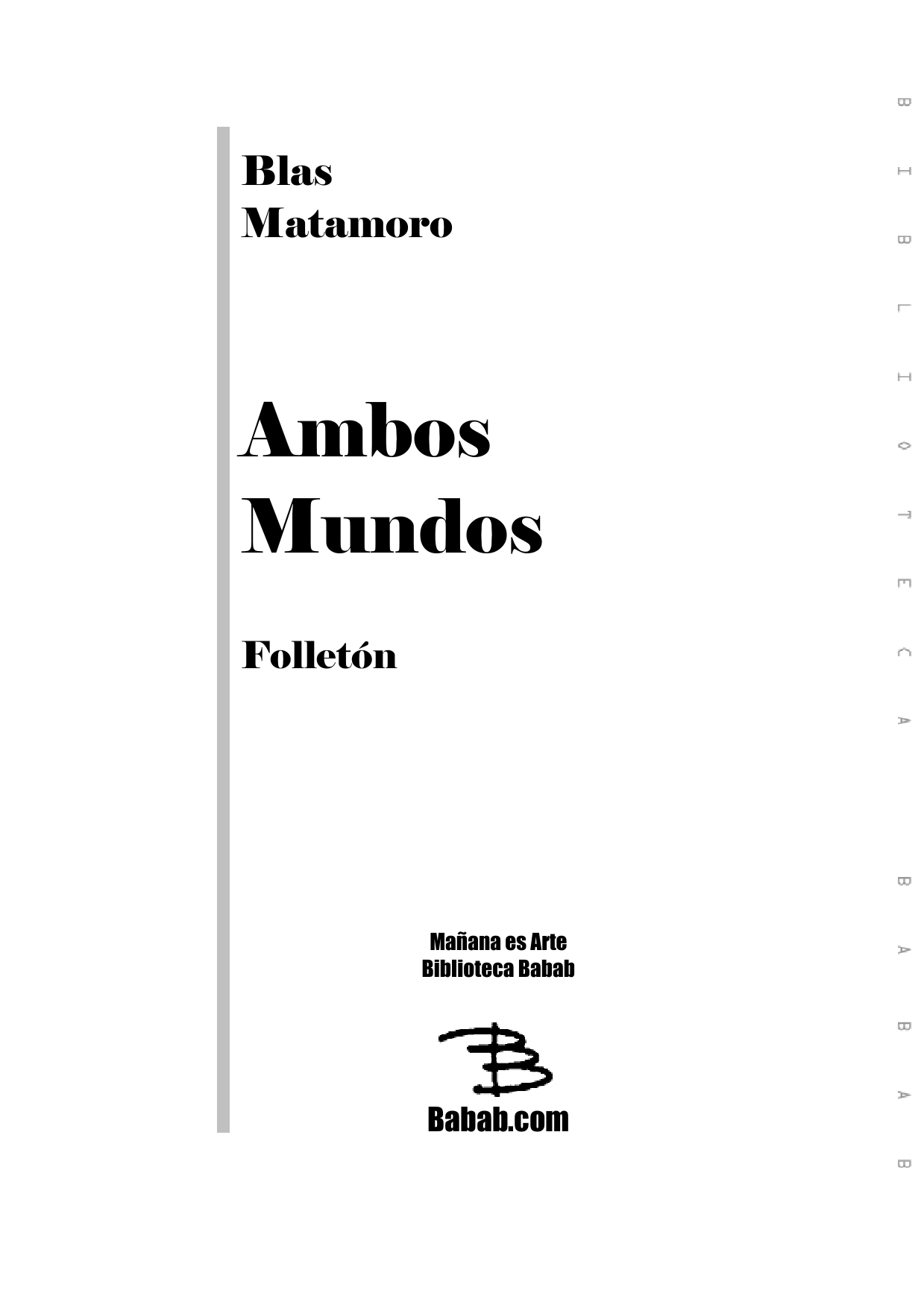 Ambos mundos : folletón