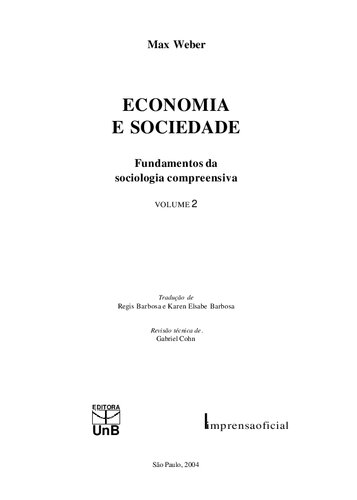 Economia e sociedade : fundamentos da sociologia compreensiva