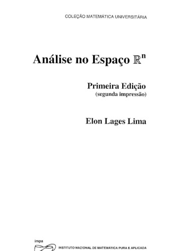 Análise no espac̦o Rn