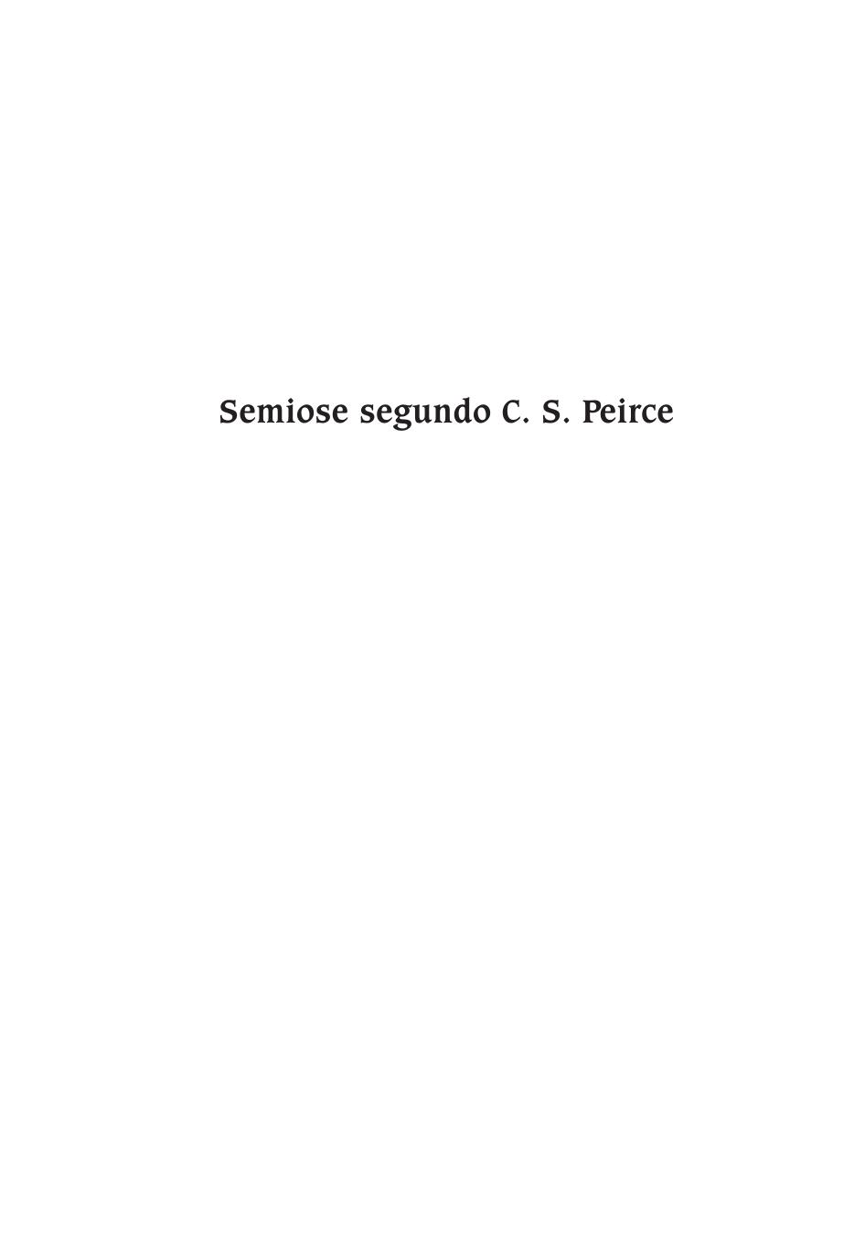 Semiose segundo C.S. Peirce