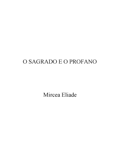 O Sagrado e o Profano