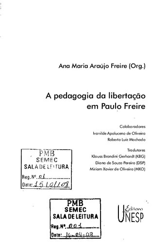 A pedagogia da libertação em Paulo Freire