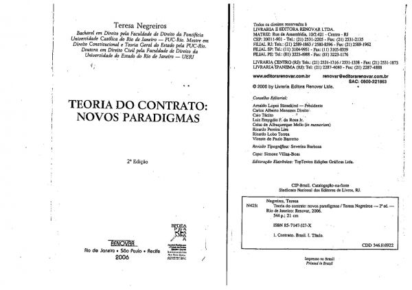 Teoria do contrato : novos paradigmas