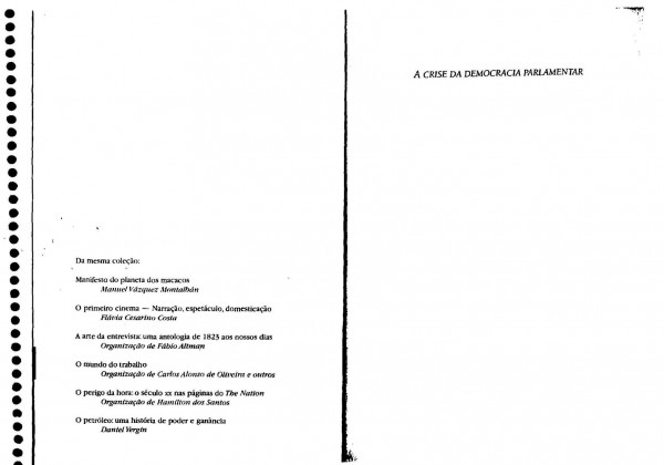 A Crise da democracia parlamentar