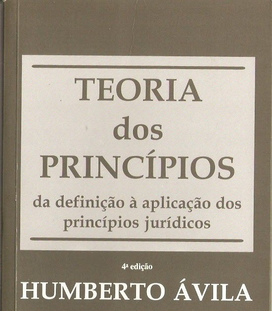 Teoria dos princípios : da definição à aplicação dos princípios jurídicos