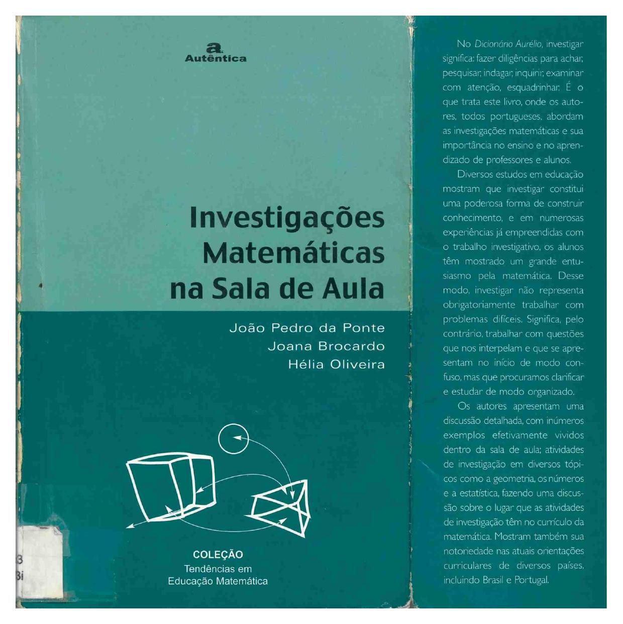 Investigações matemáticas na sala de aula