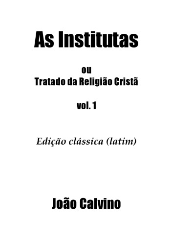 As Institutas (4 volumes)