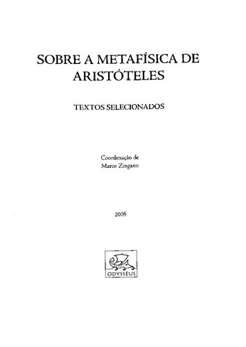 Sobre a Ética nicomaqueia de Aristóteles : textos seleccionados