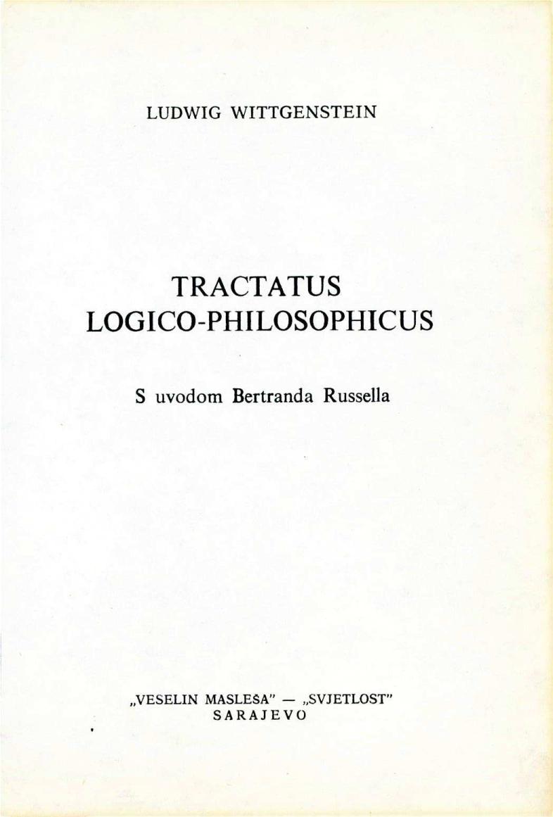 Tractatus logico-philosophicus