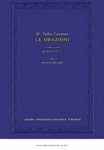 Le orazioni di M. Tullio Cicerone