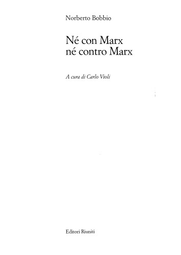 Né con Marx, né contro Marx