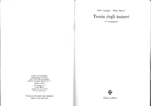 Teoria degli insiemi : un'introduzione