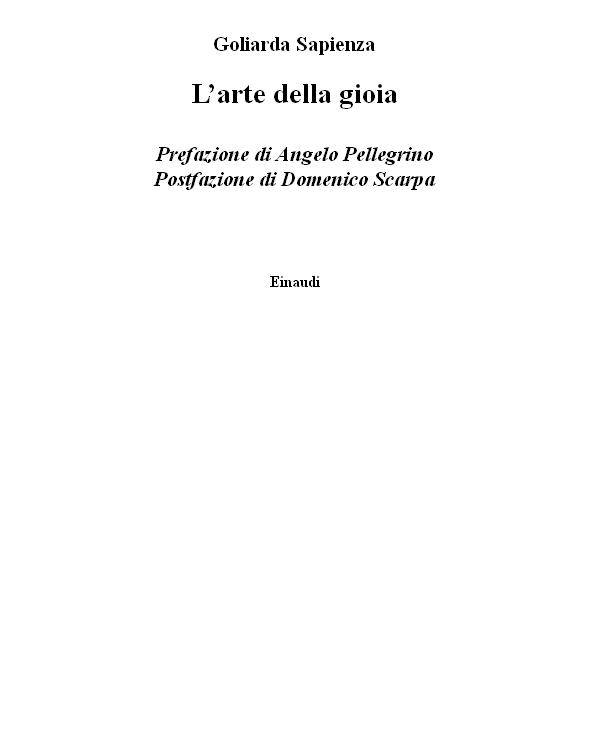 L'arte della gioia