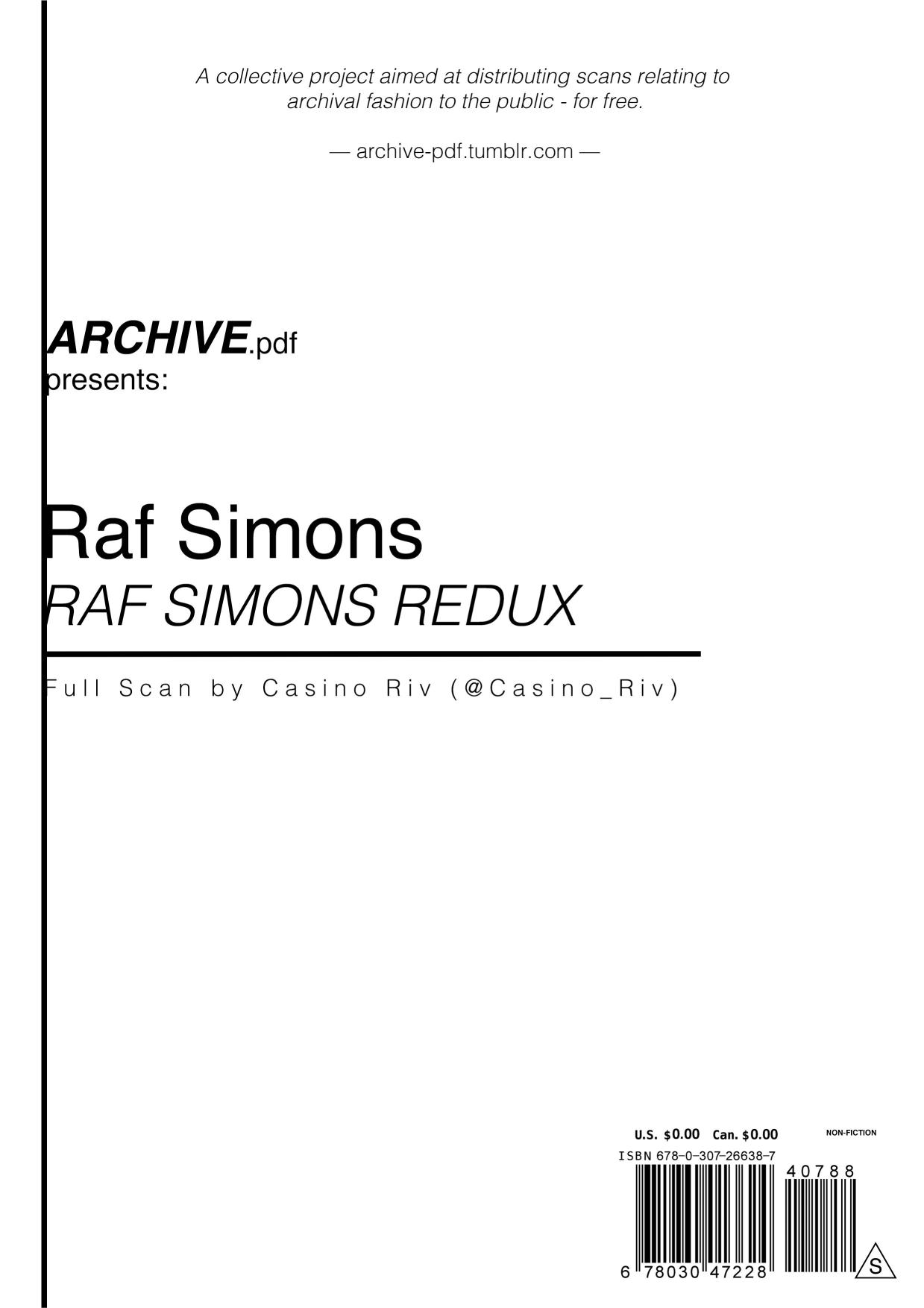 Raf Simons redux