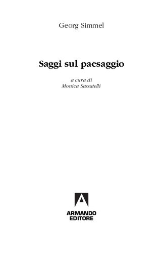 Saggi sul paesaggio