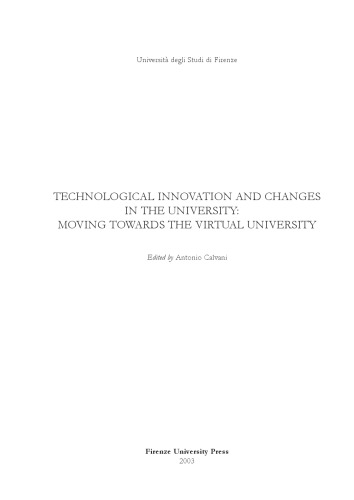 Technological innovation and changes in the university : moving towards the virtual university