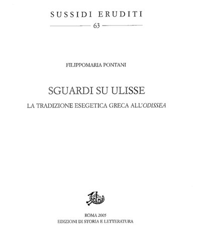 Sguardi su Ulisse : la tradizione esegetica greca all'Odissea