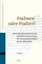 Psalmen Oder Psalter?