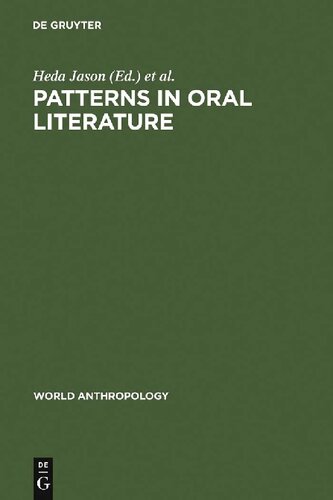 Patterns In Oral Literature