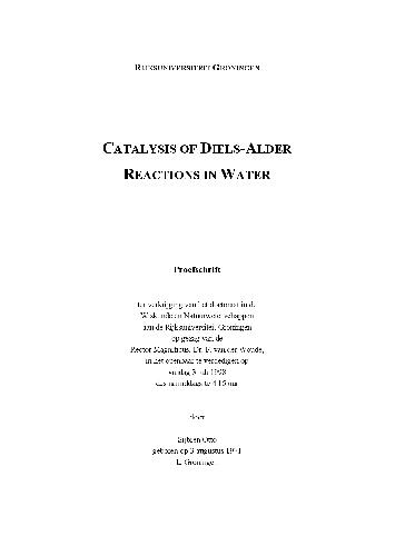 Catalysis of Diels-Alder reactions in water