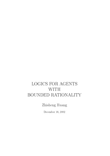 Logics for agents with bounded rationality