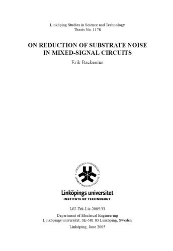 On Reduction of Substrate Noise in Mixed-Signal Circuits