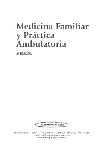 Medicina Familiar Y Practica Ambulatoria/ Family Medicine and Ambulatory Practice