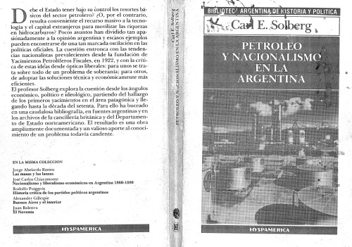 Petróleo y nacionalismo en la Argentina