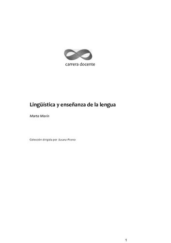 Lingüística y enseñanza de la lengua