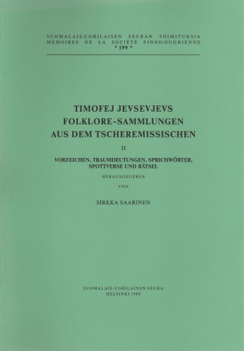 Timofej Jevsevjevs Folklore-Sammlungen aus dem Tscheremisschen II