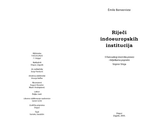 Riječi indoueropskih institucija