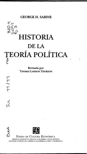 Historia de la teoria politica.