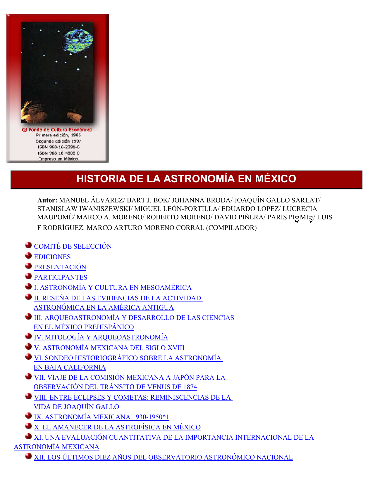 Historia de La Astronomia En Mexico