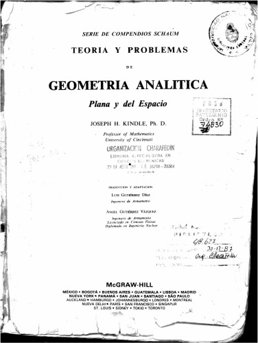 Geometría analítica plana y del espacio