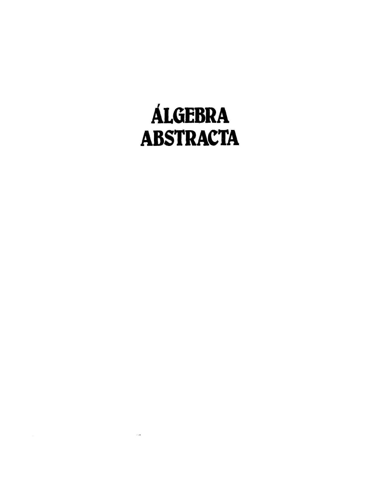 Álgebra Abstracta