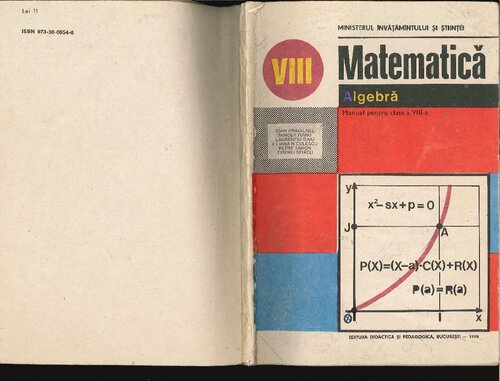 Matematică. Algebră. Manual pentru clasa a VIII-a