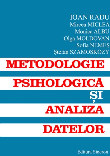 Metodologie psihologică şi analiza datelor