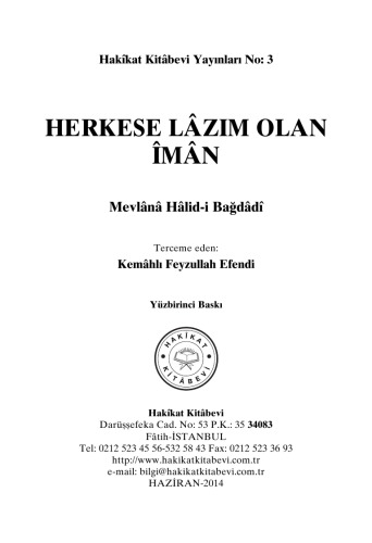 Herkese Lazım Olan İman