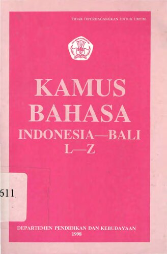 Kamus Bahasa Indonesia—Bali. L—Z